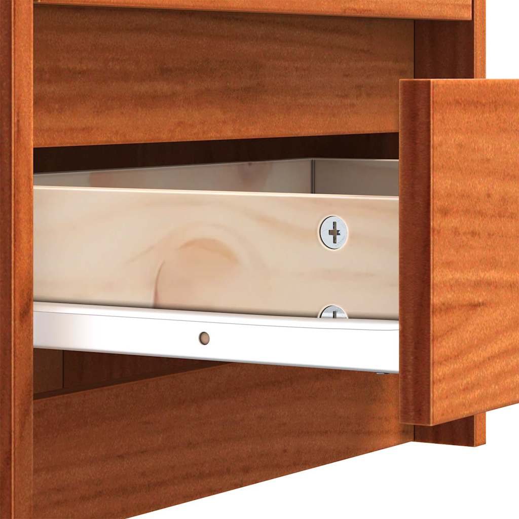 Bedside Tables 2 pcs Wax Brown 40 x 30.5 x 35.5 cm Pine Wood