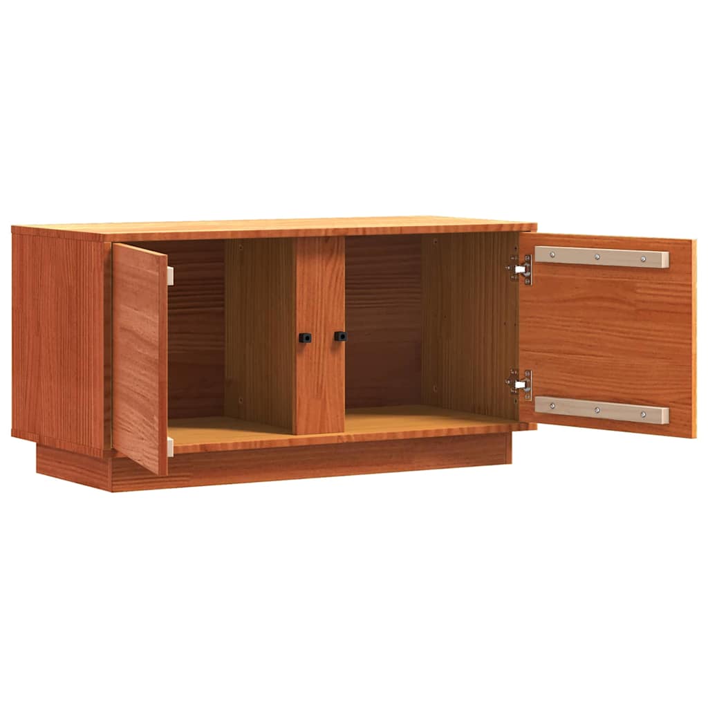 TV Cabinet Wax Brown 80 x 35 x 40.5 cm Solid Pine Wood