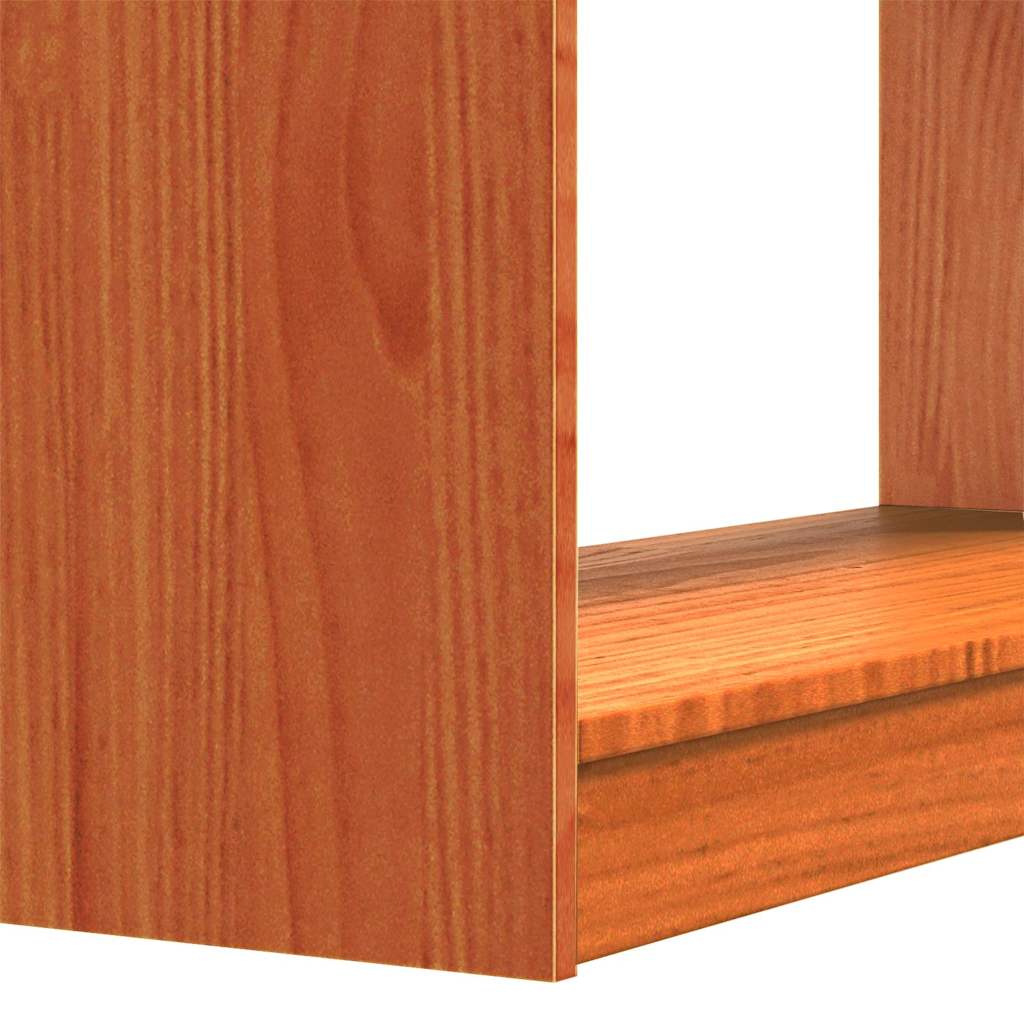 Book Cabinet Wax Brown 80 x 30 x 167.5 cm Solid Pine Wood