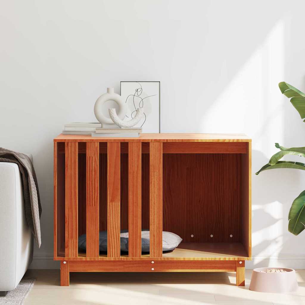Dog House Wax Brown 90 x 60 x 67 cm Solid Pine Wood
