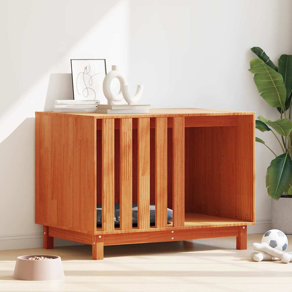Dog House Wax Brown 90 x 60 x 67 cm Solid Pine Wood