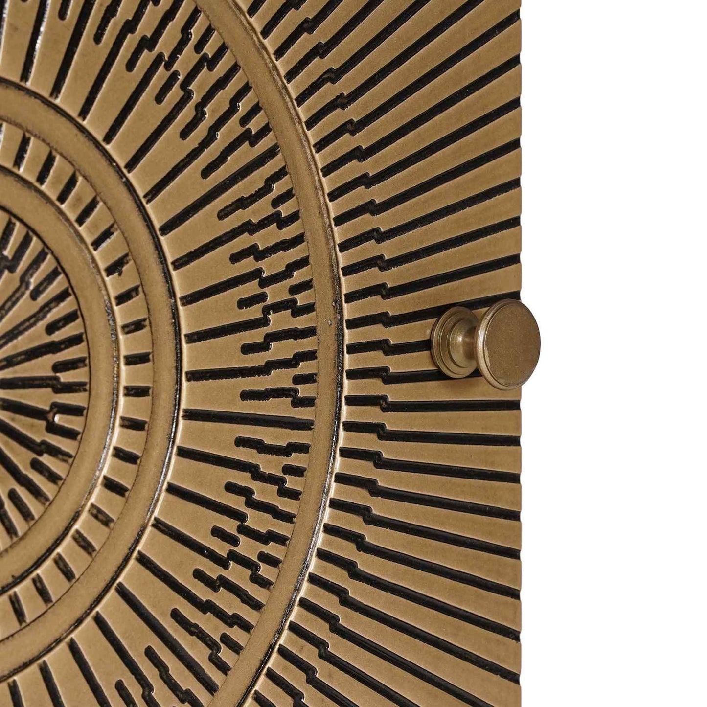 Handmade Bedside Cabinet Brass 40 x 30 x 50 cm Solid Mango Wood