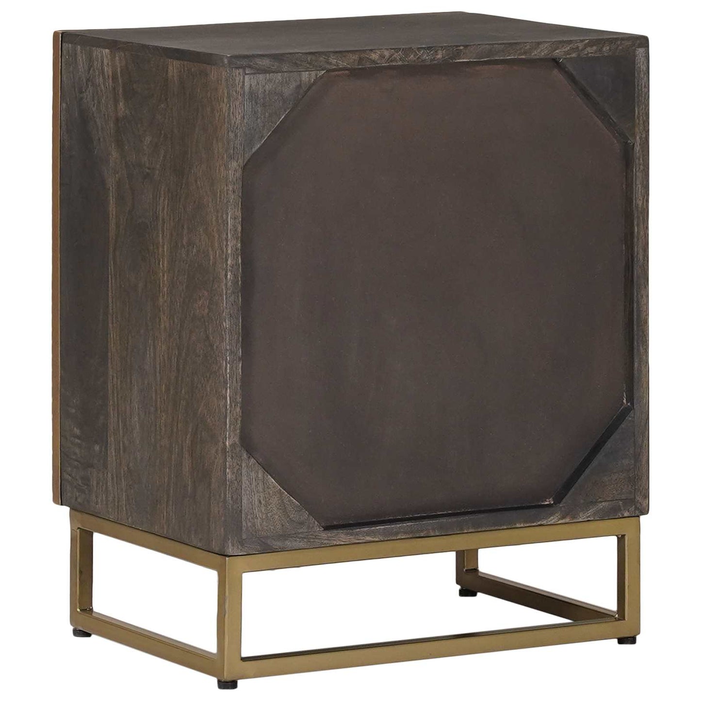 Handmade Bedside Cabinet Brass 40 x 30 x 50 cm Solid Mango Wood
