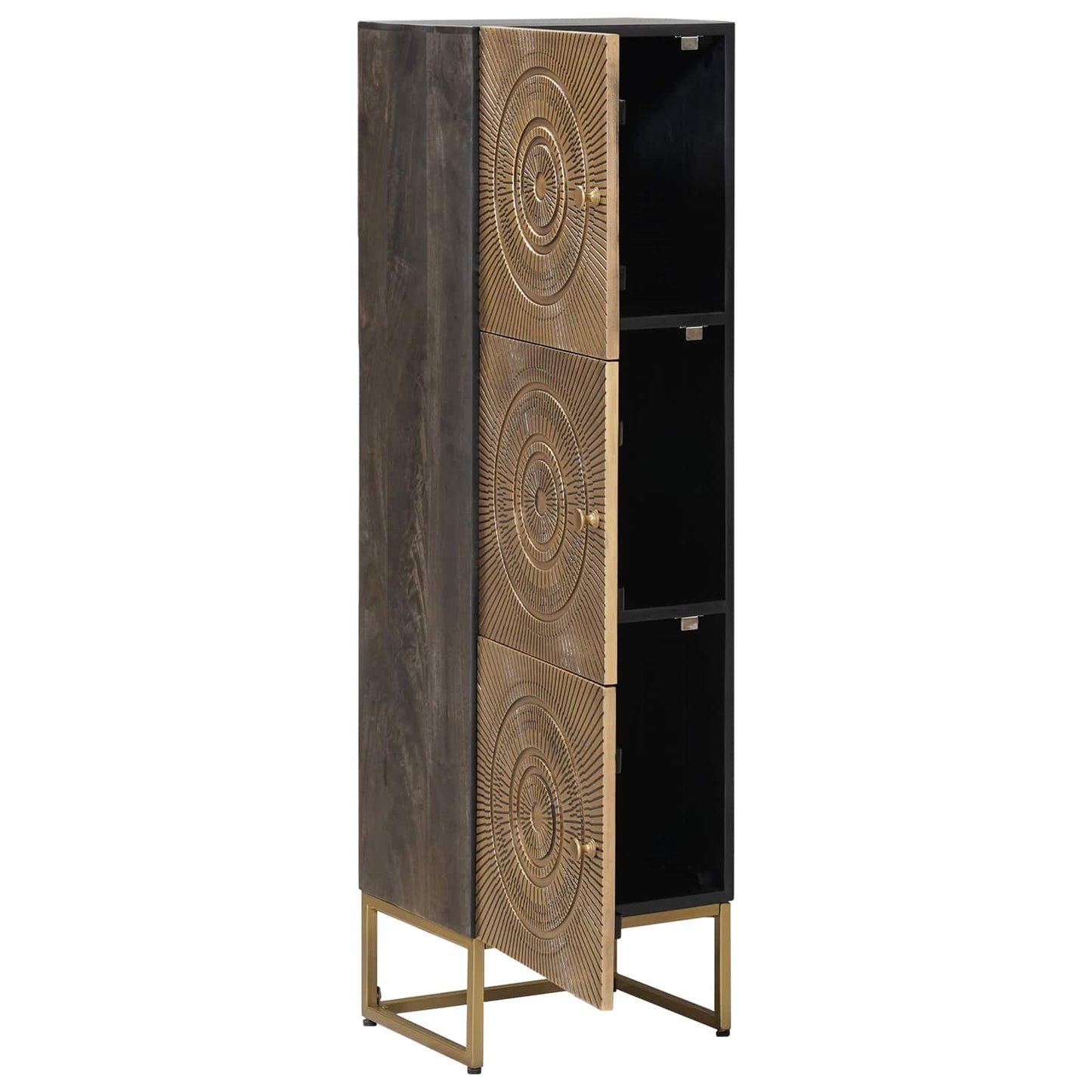 Highboard Brass 35 x 30 x 120 cm