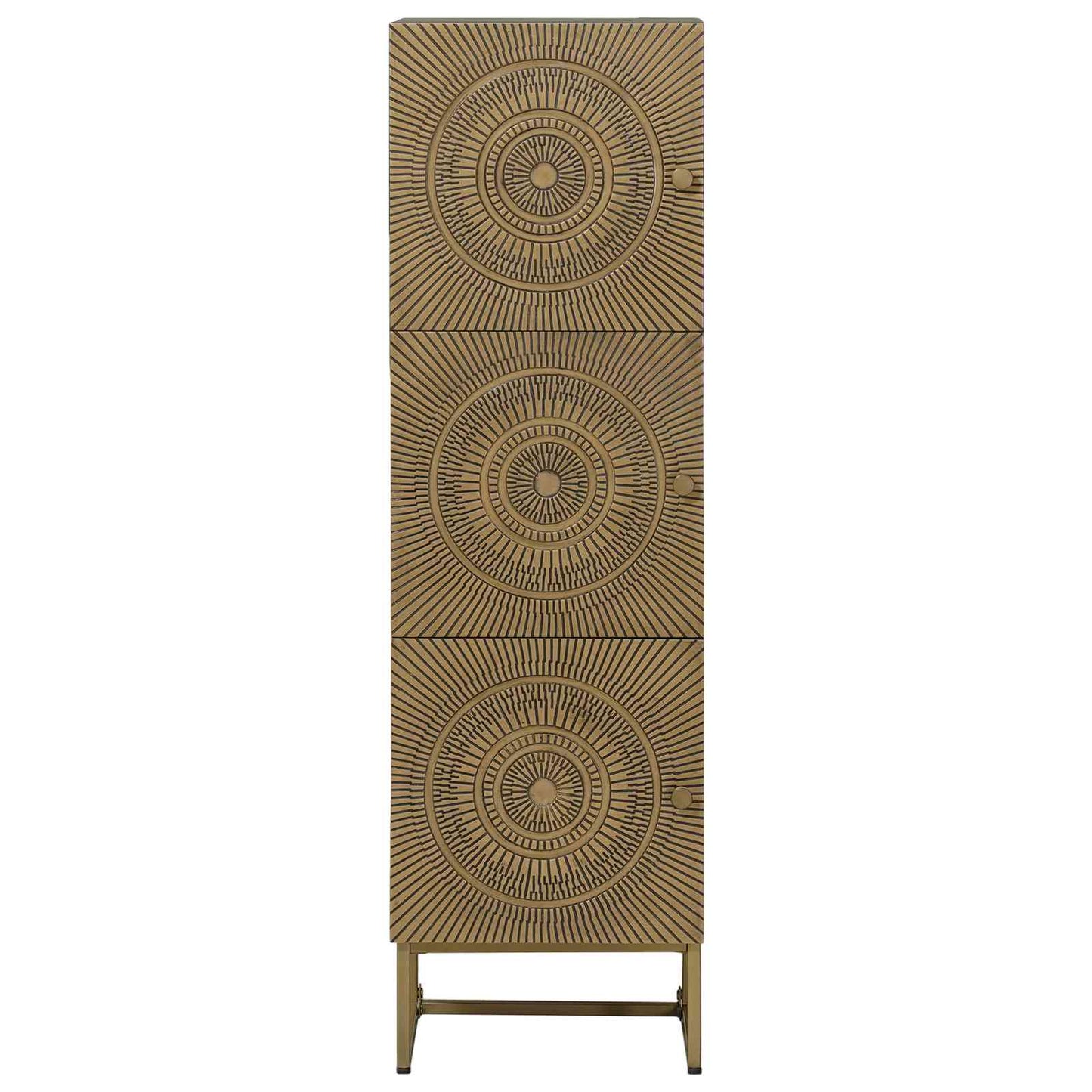 Highboard Brass 35 x 30 x 120 cm