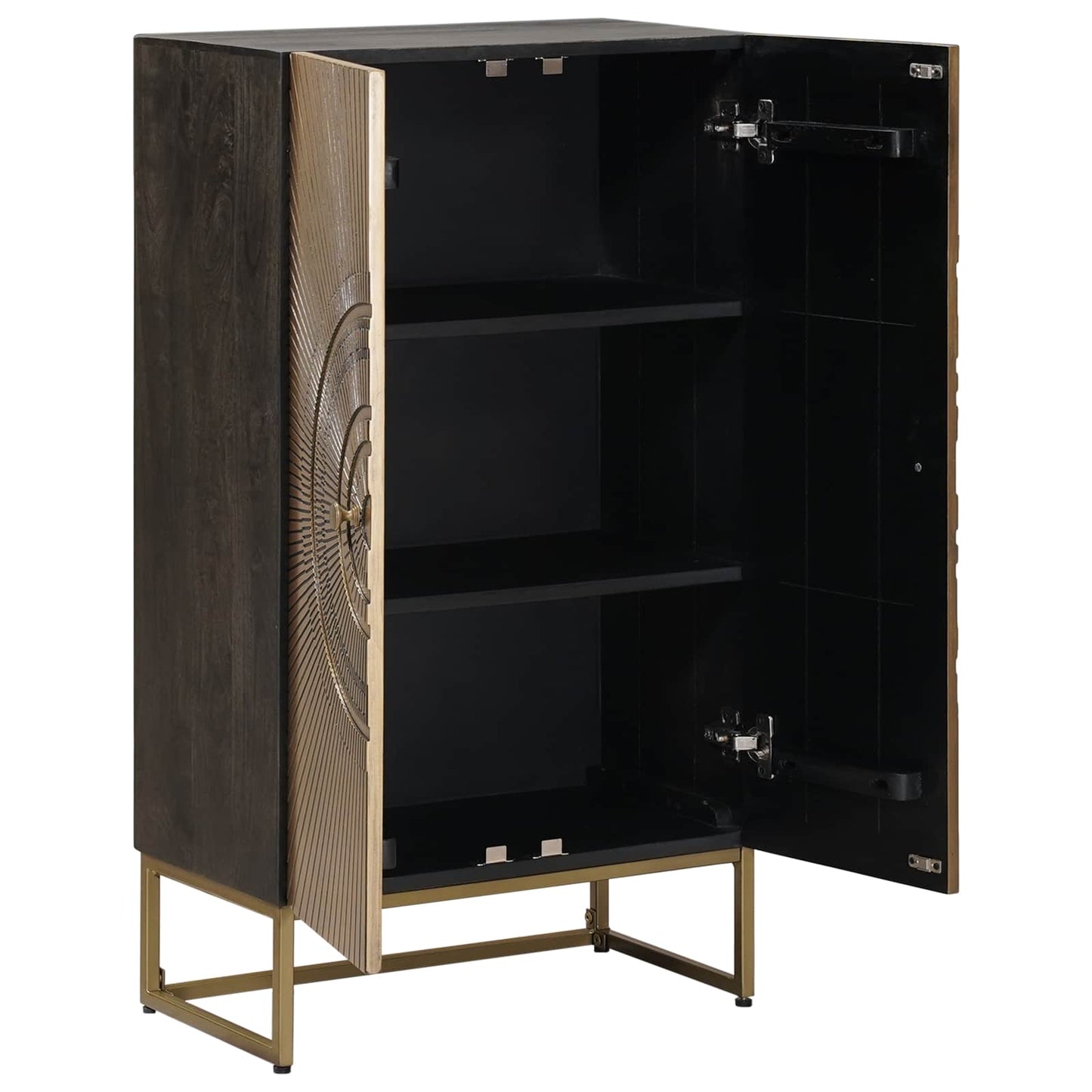 Highboard Brass 53.5 x 30 x 95 cm