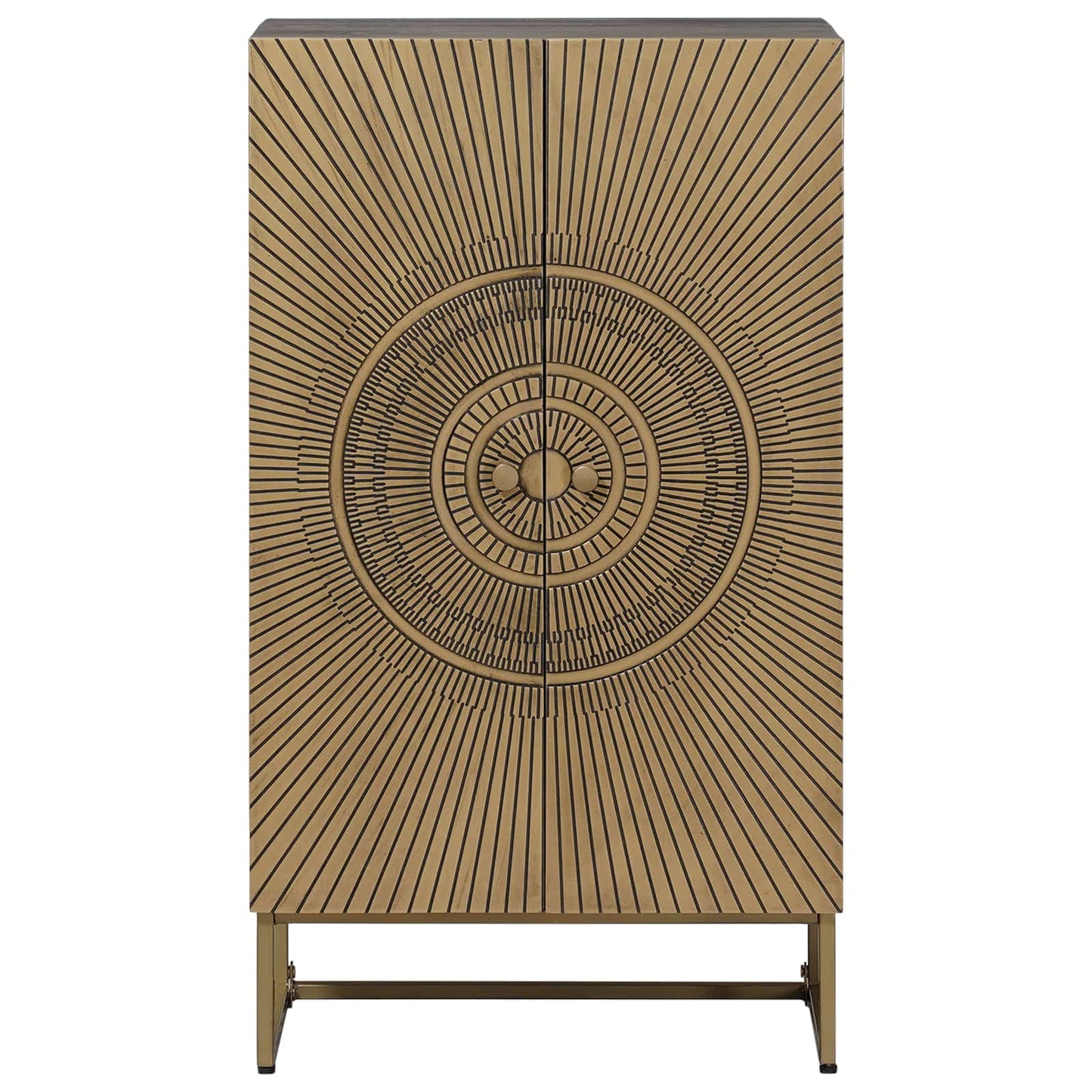 Highboard Brass 53.5 x 30 x 95 cm