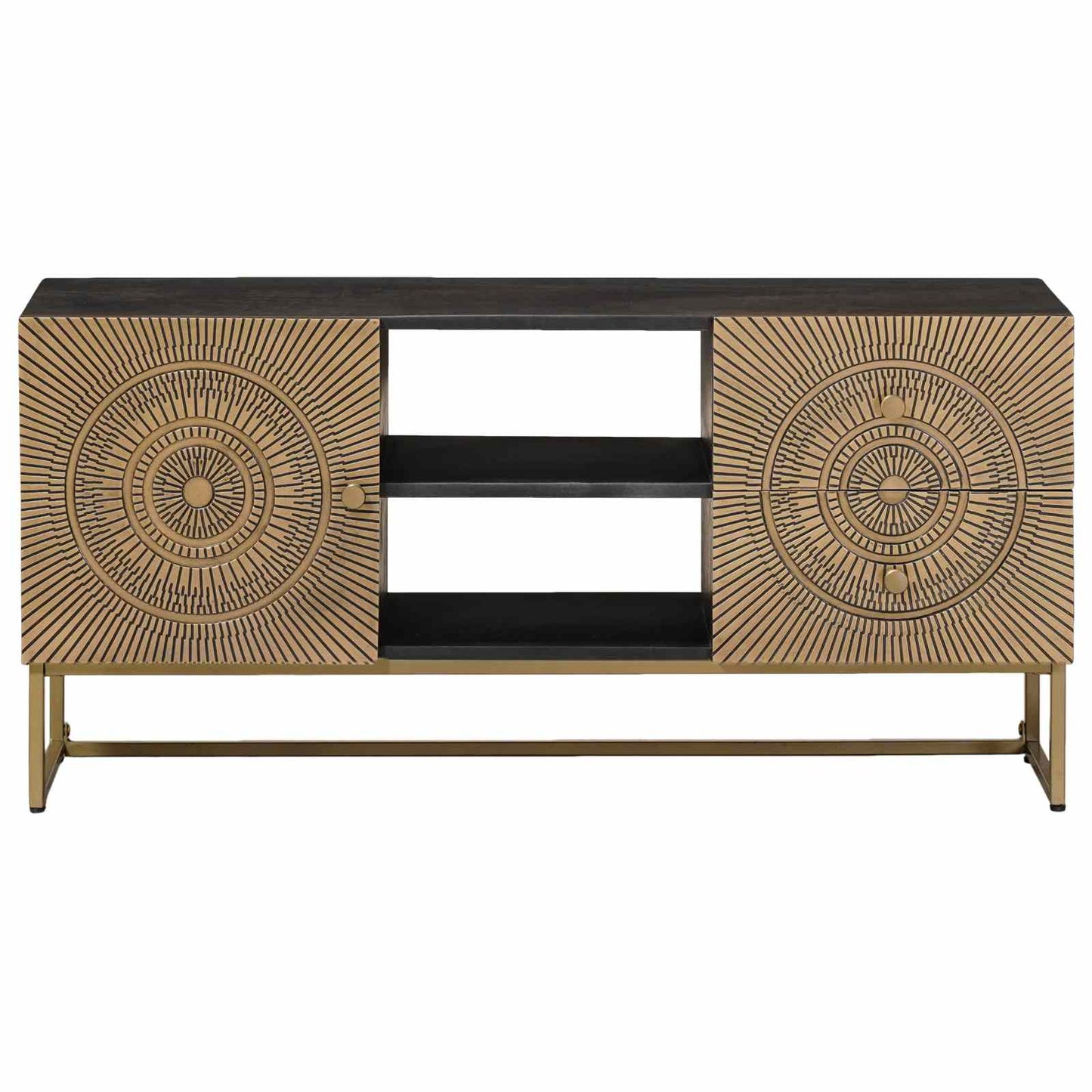 TV Cabinet with Drawer with Shelf Brass 105 x 30 x 50 cm