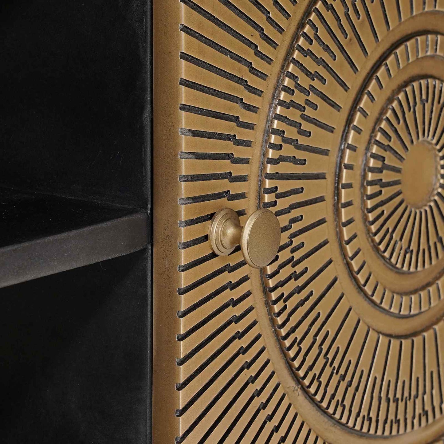 TV Cabinet with Shelf with Storage Brass 105 x 30 x 35 cm