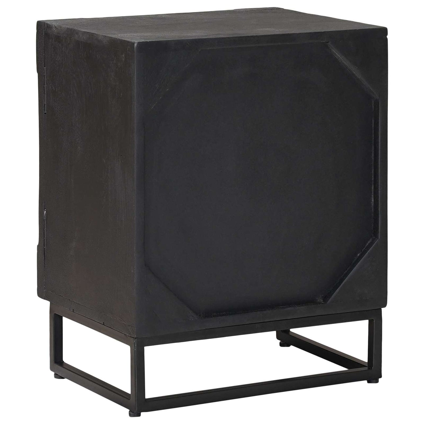 Handmade Bedside Cabinet Black 40 x 30 x 50 cm Solid Mango Wood
