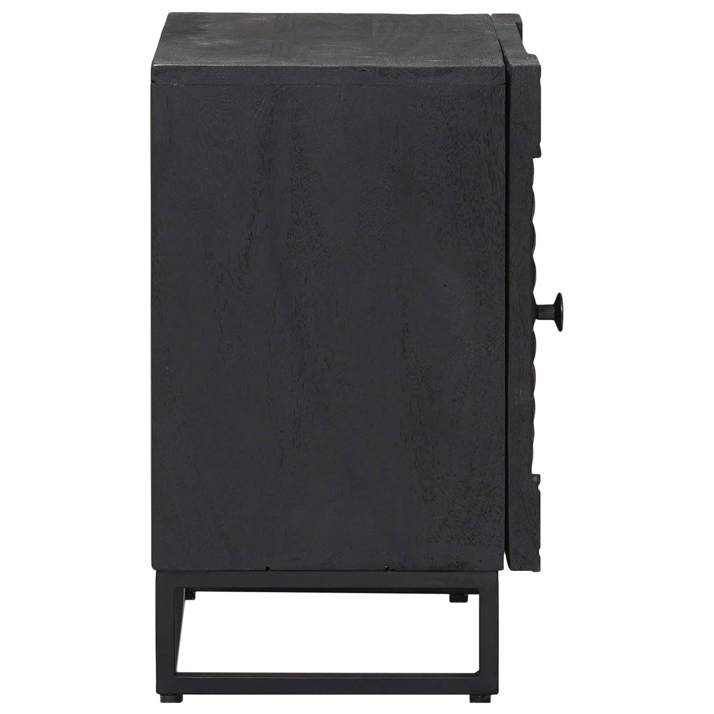 Handmade Bedside Cabinet Black 40 x 30 x 50 cm Solid Mango Wood