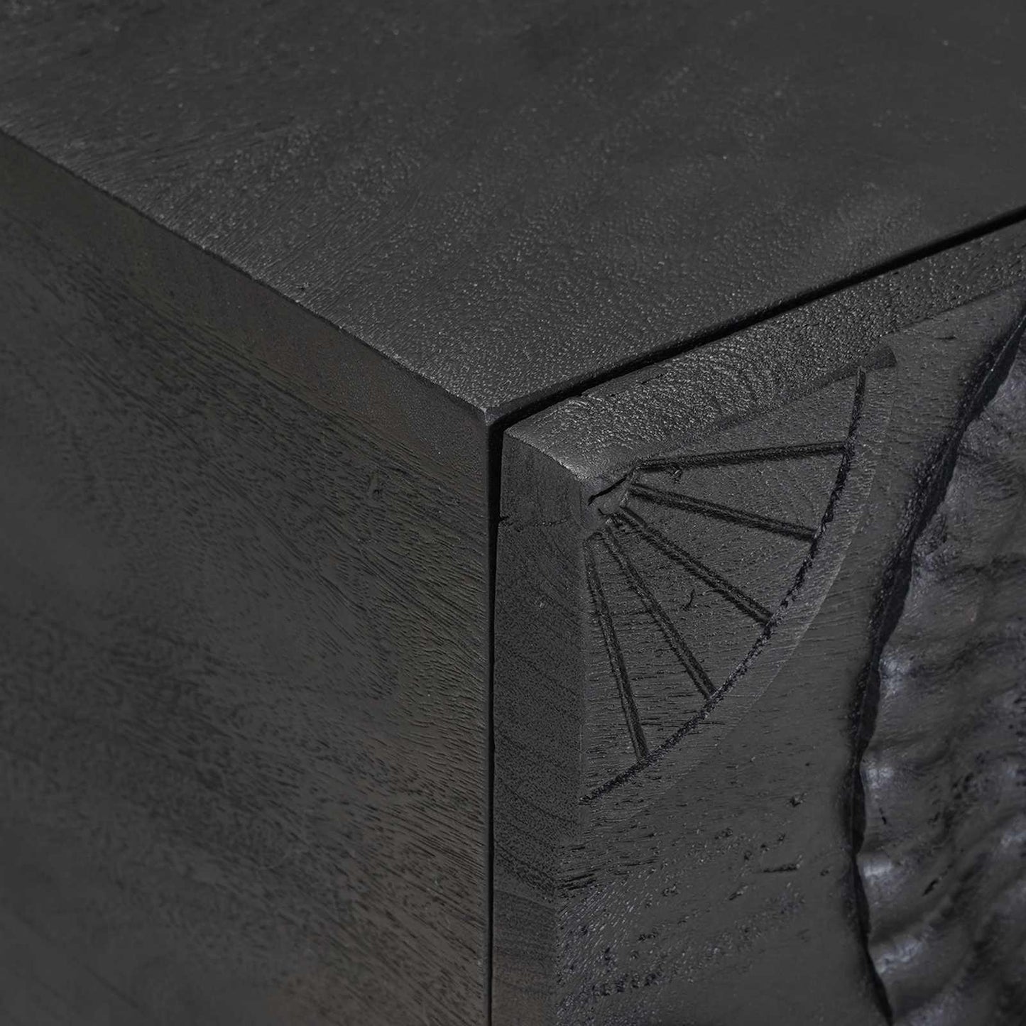 Handmade Bedside Cabinet Black 40 x 30 x 20 cm Solid Mango Wood