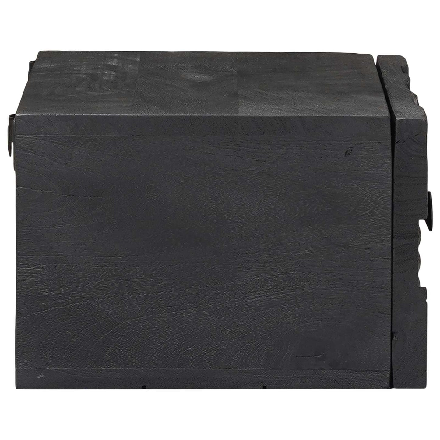 Handmade Bedside Cabinet Black 40 x 30 x 20 cm Solid Mango Wood