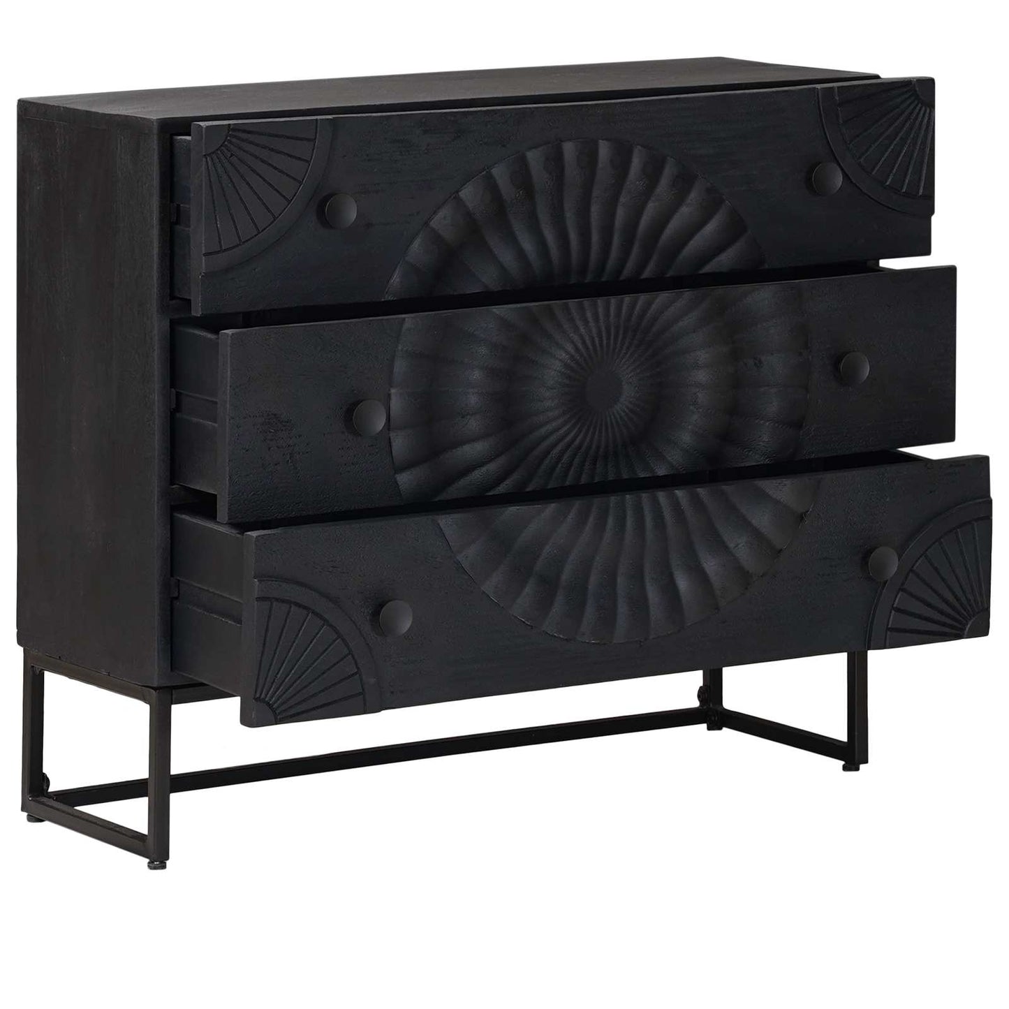Drawer Cabinet with Drawer Black 75 x 30 x 65 cm