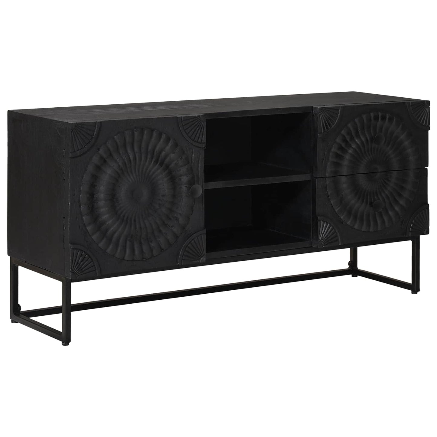 TV Cabinet with Drawer with Shelf Black 105 x 30 x 54 cm