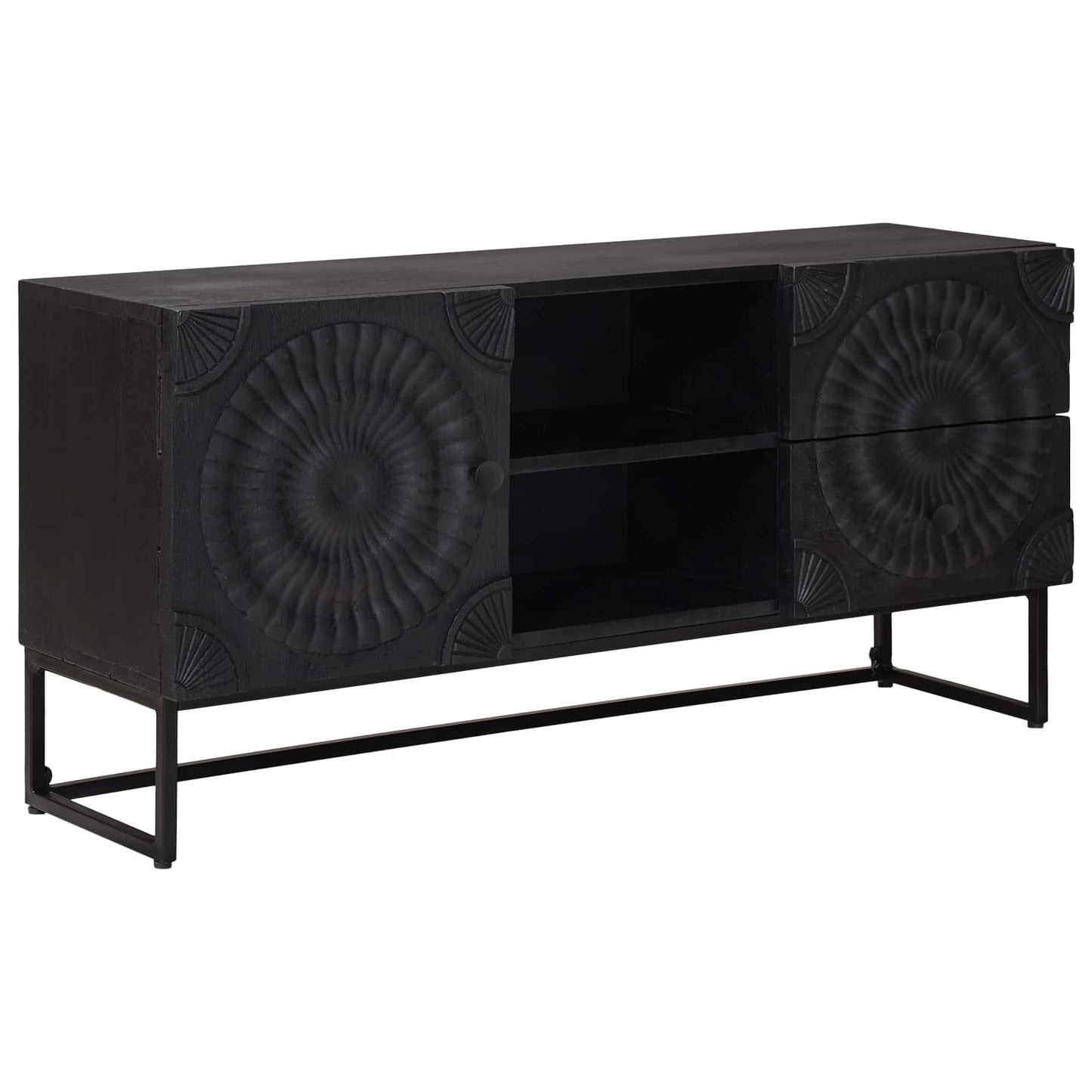 TV Cabinet with Drawer with Shelf Black 105 x 30 x 54 cm