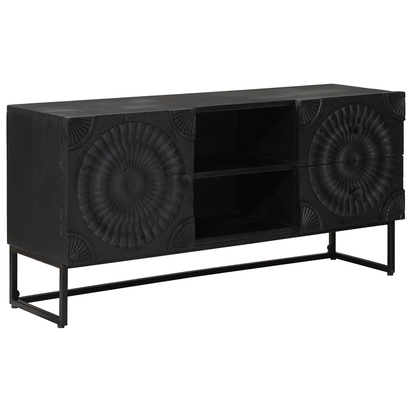 TV Cabinet with Drawer with Shelf Black 105 x 30 x 54 cm