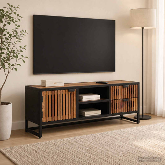 TV Cabinet with Drawer with Storage with Door 105 x 30 x 40 cm