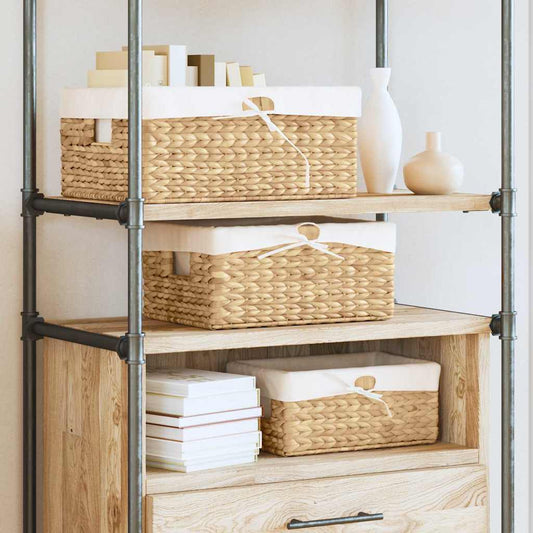 Storage Baskets 3 pcs Natural Water hyacinth