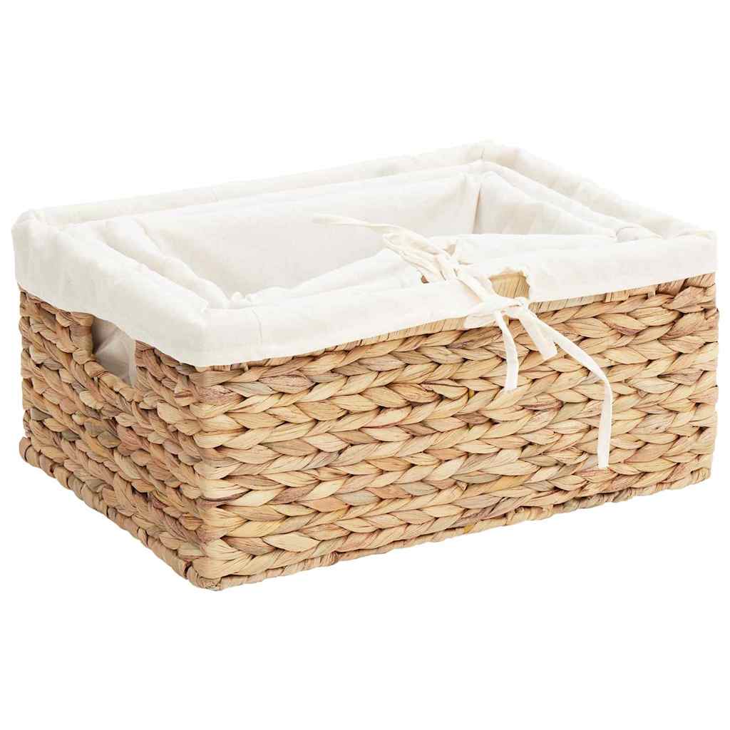 Storage Baskets 3 pcs Natural Water hyacinth