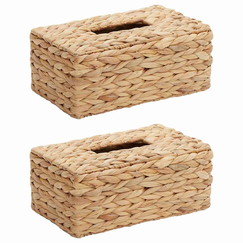 Tissue Box Covers 2 pcs Water hyacinth 27.5 x 16.5 x 14 cm