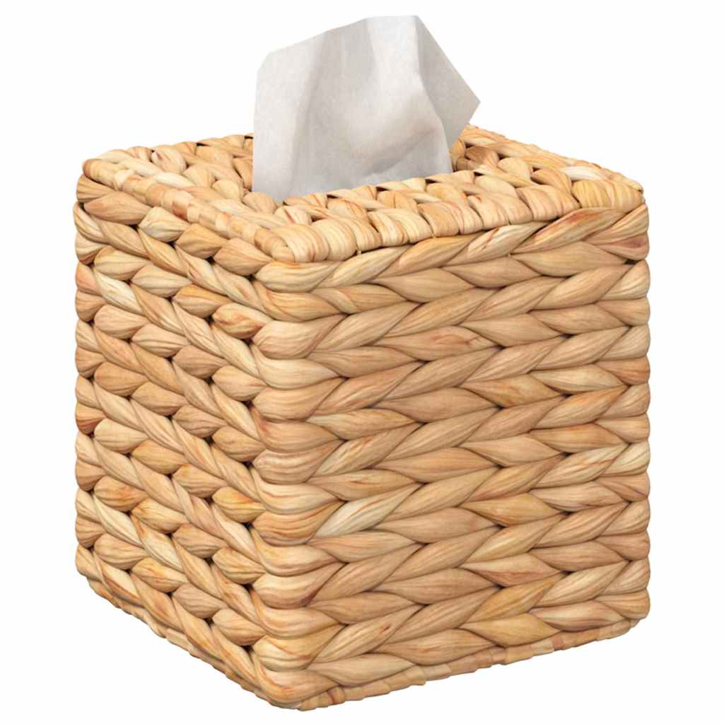 Tissue Box Covers 2 pcs Water hyacinth 14.5 x 14.5 x 15 cm