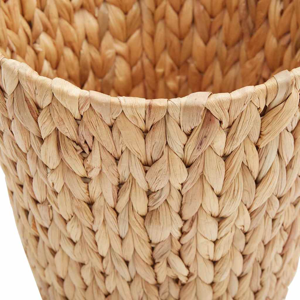 Waste Paper Bins 2 pcs Natural 26 x 26 x 29 cm Water hyacinth