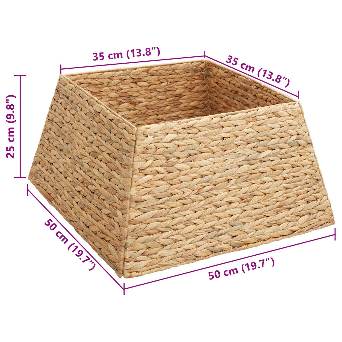Christmas Tree Collar Square Brown 50 x 50 x 25 cm