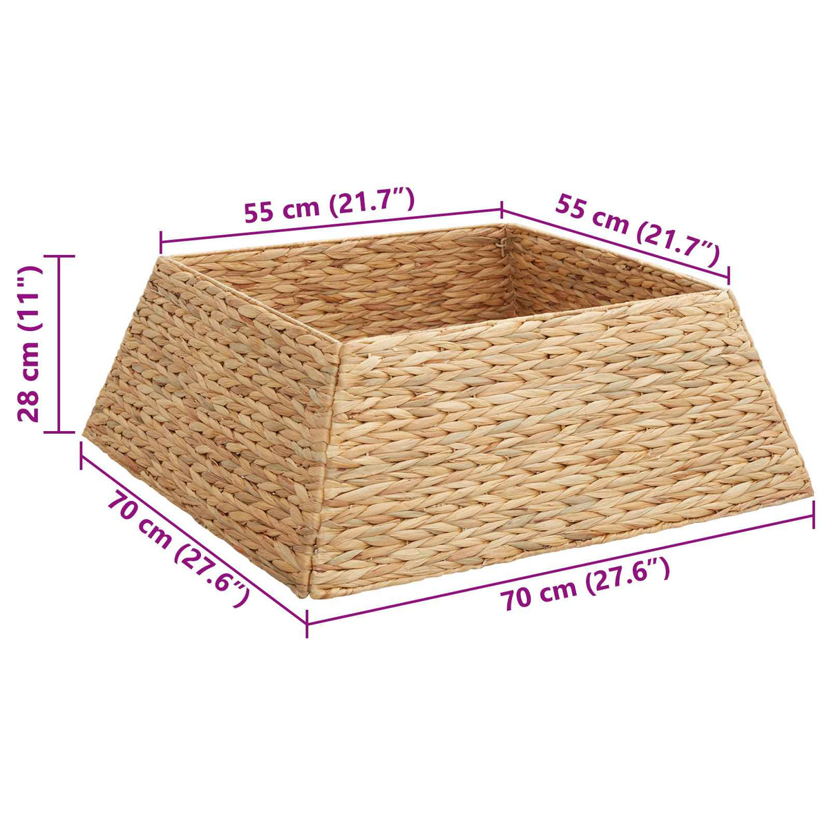 Christmas Tree Collar Square Brown 70 x 70 x 28 cm