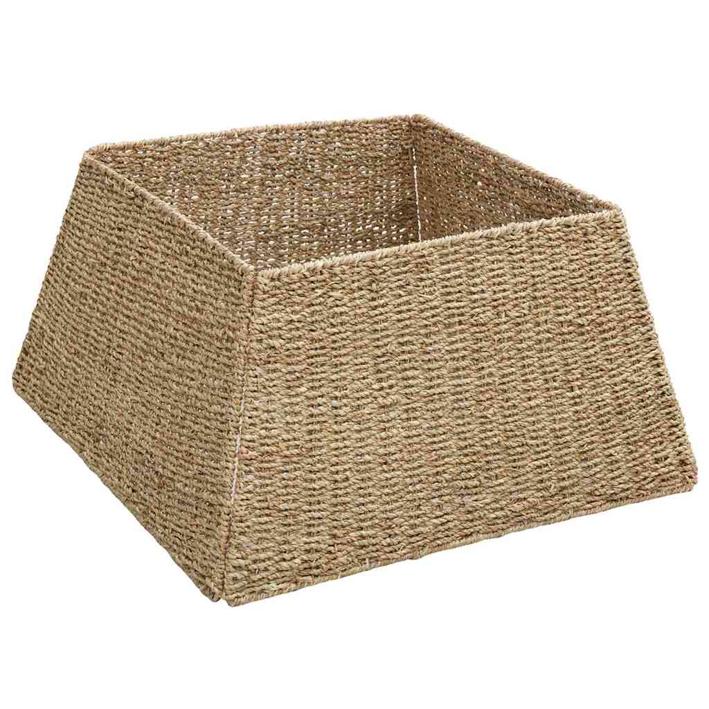 Christmas Tree Collar Square Brown 50 x 50 x 25 cm Seagrass