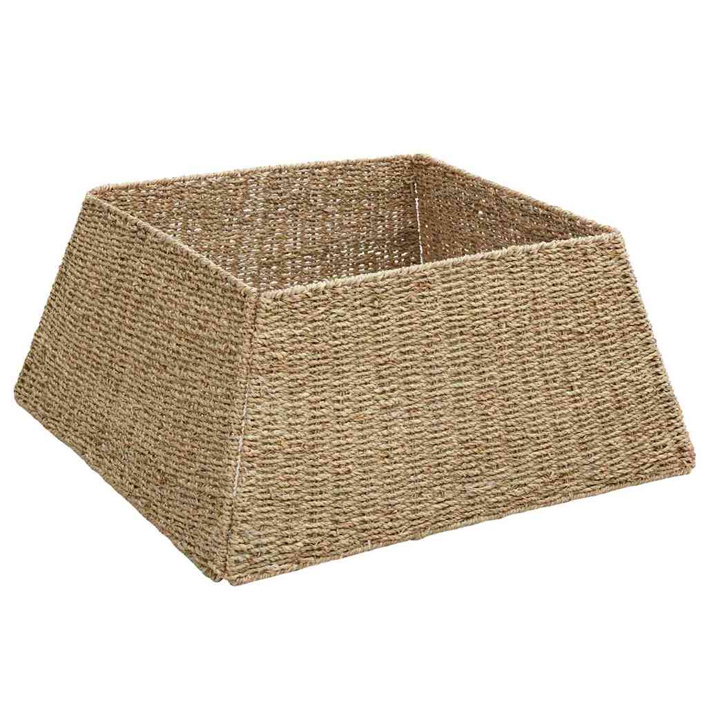 Christmas Tree Collar Square Brown 60 x 60 x 28 cm Seagrass