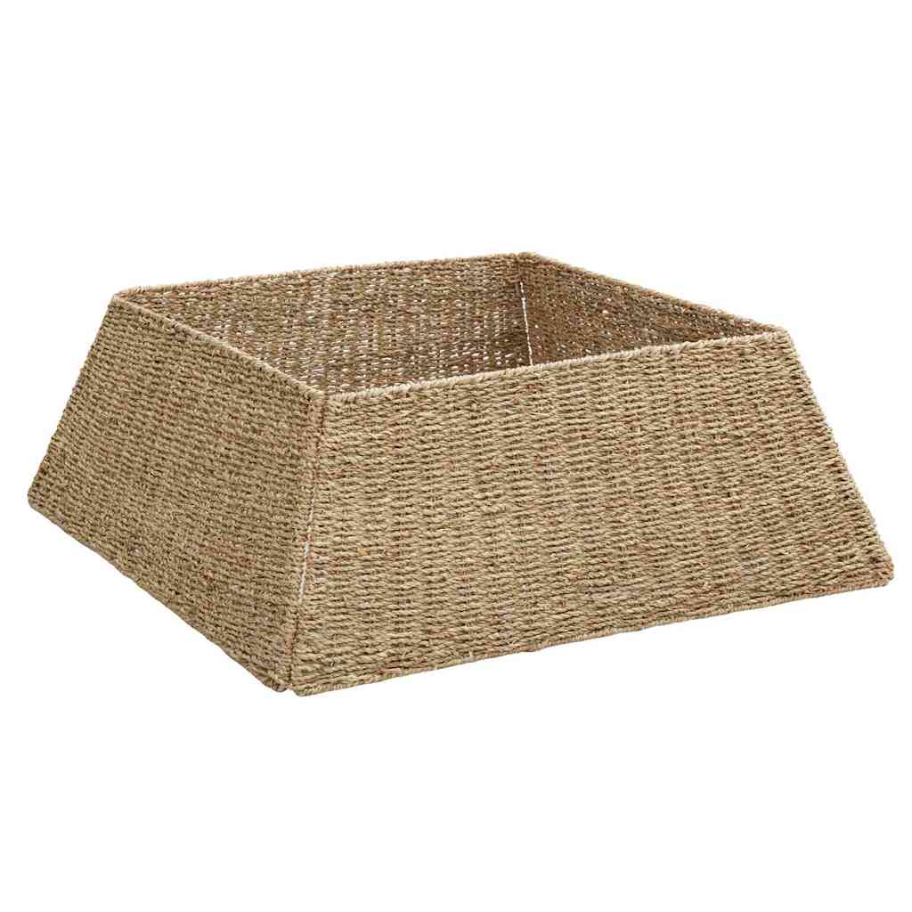 Christmas Tree Collar Square Brown 70 x 70 x 28 cm Seagrass