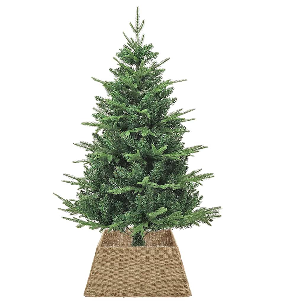 Christmas Tree Collar Square Brown 70 x 70 x 28 cm Seagrass