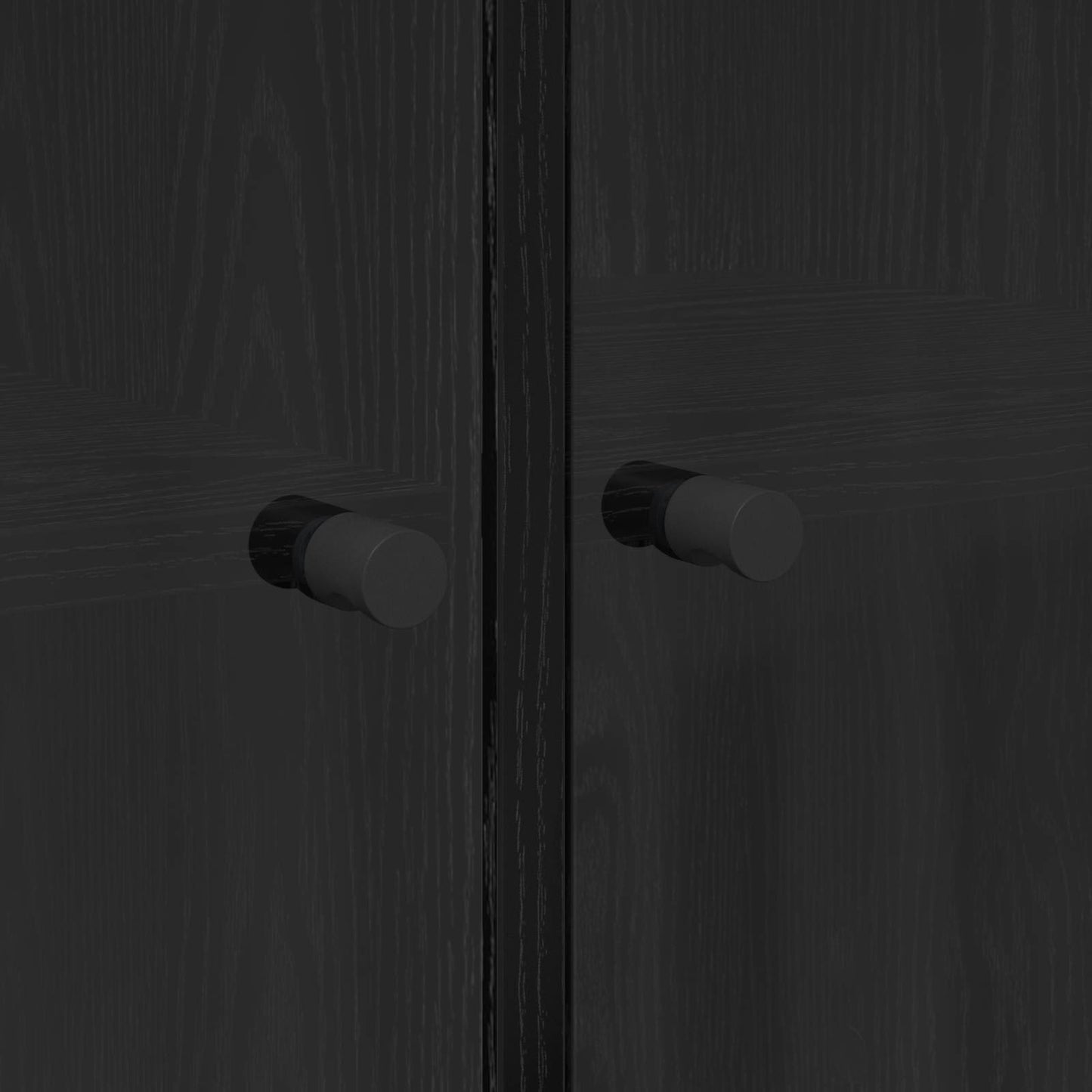 Highboard Black Oak 68 x 37 x 142 cm Engineered Wood