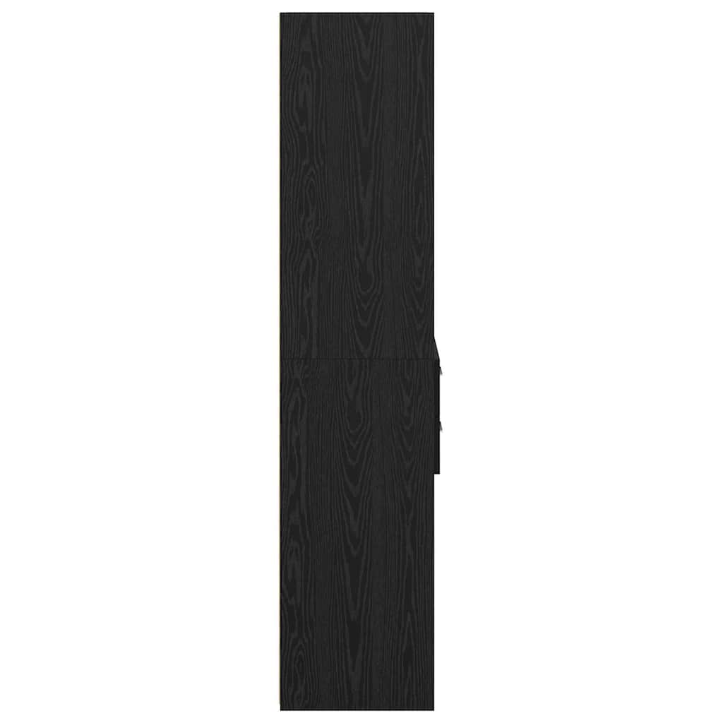 Highboard Black Oak 45 x 42.5 x 185 cm Engineered Wood
