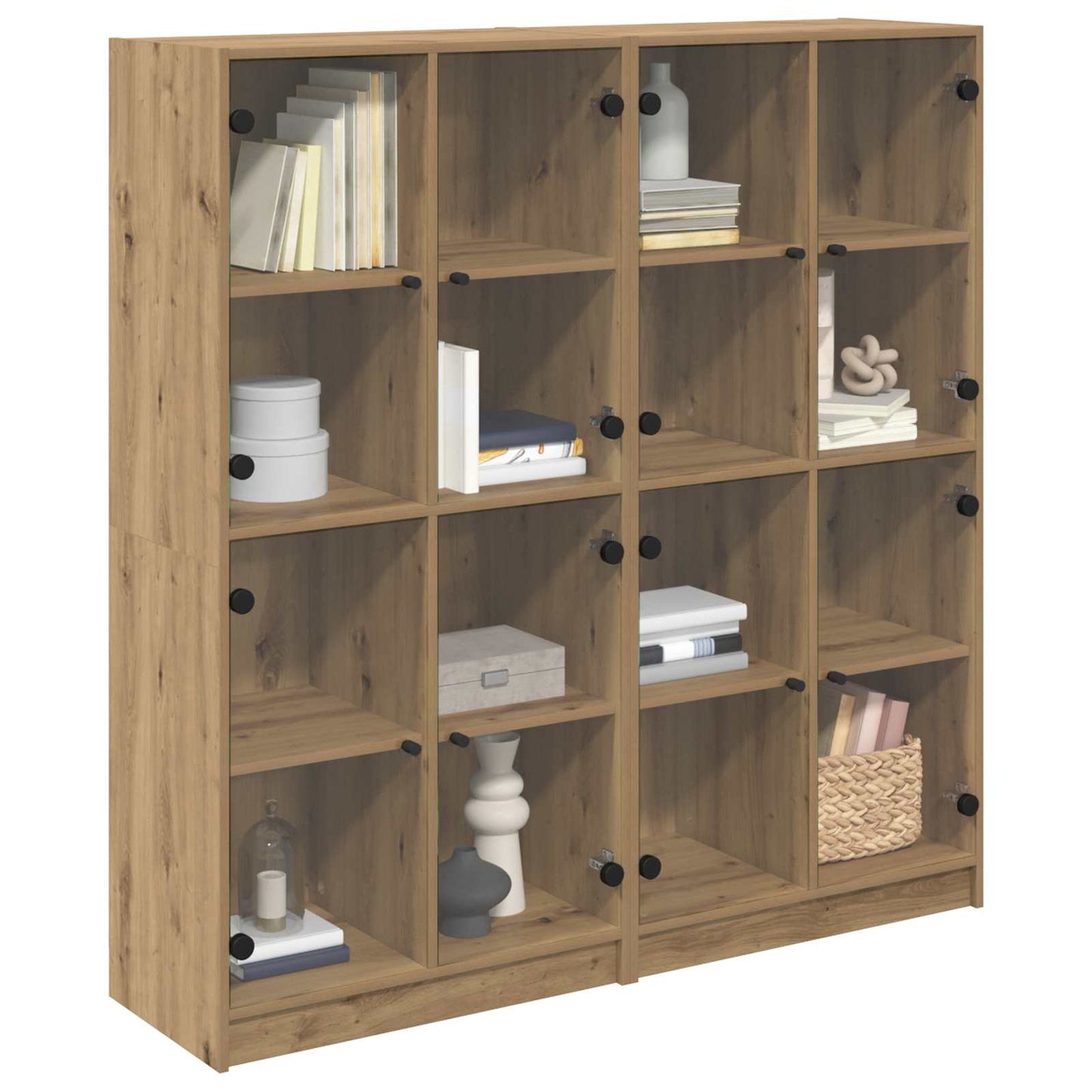 Highboard 2 pcs Artisan Oak 68 x 37 x 142 cm Engineered Wood