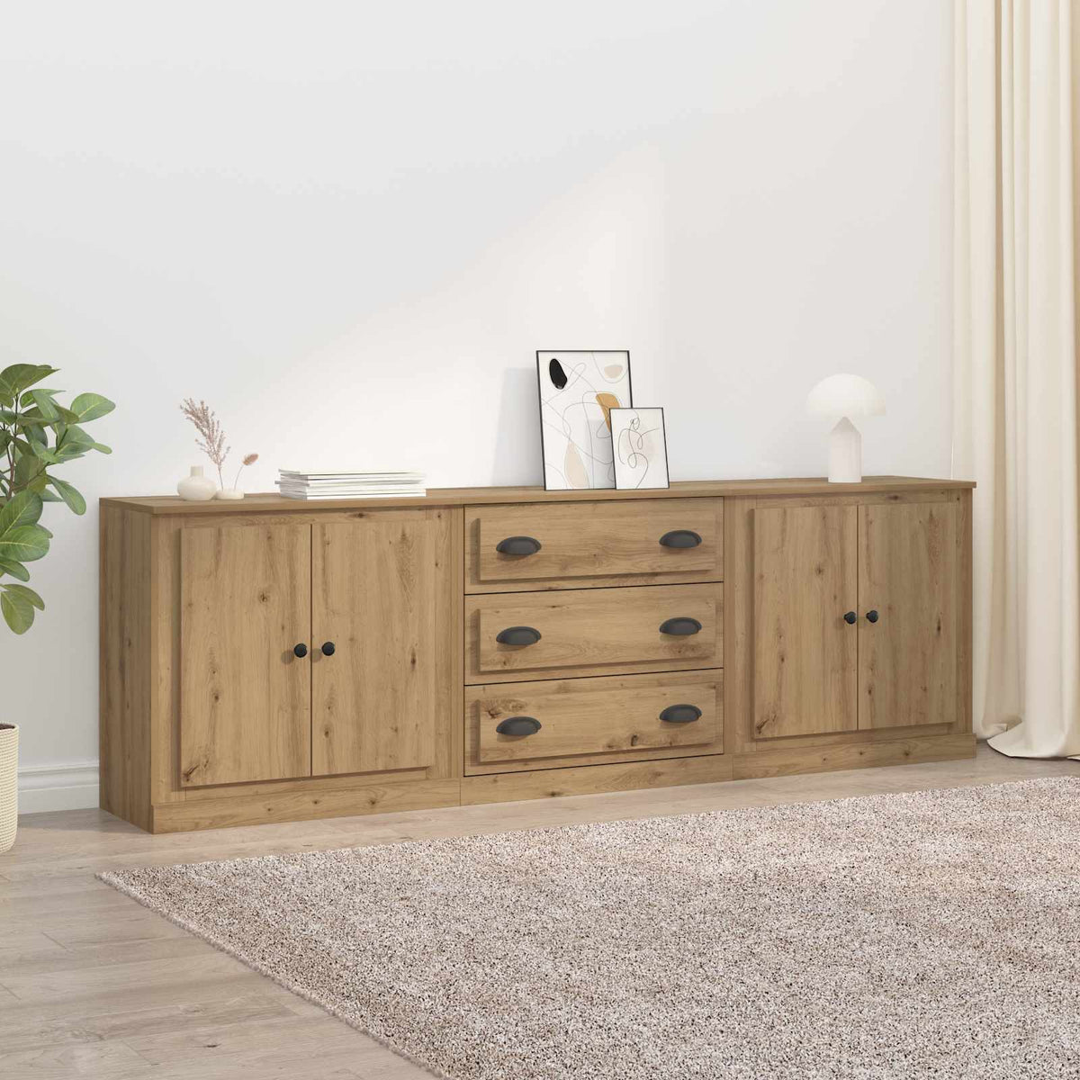 Sideboards 3 pcs Artisan Oak 210 x 35.5 x 67.5 cm