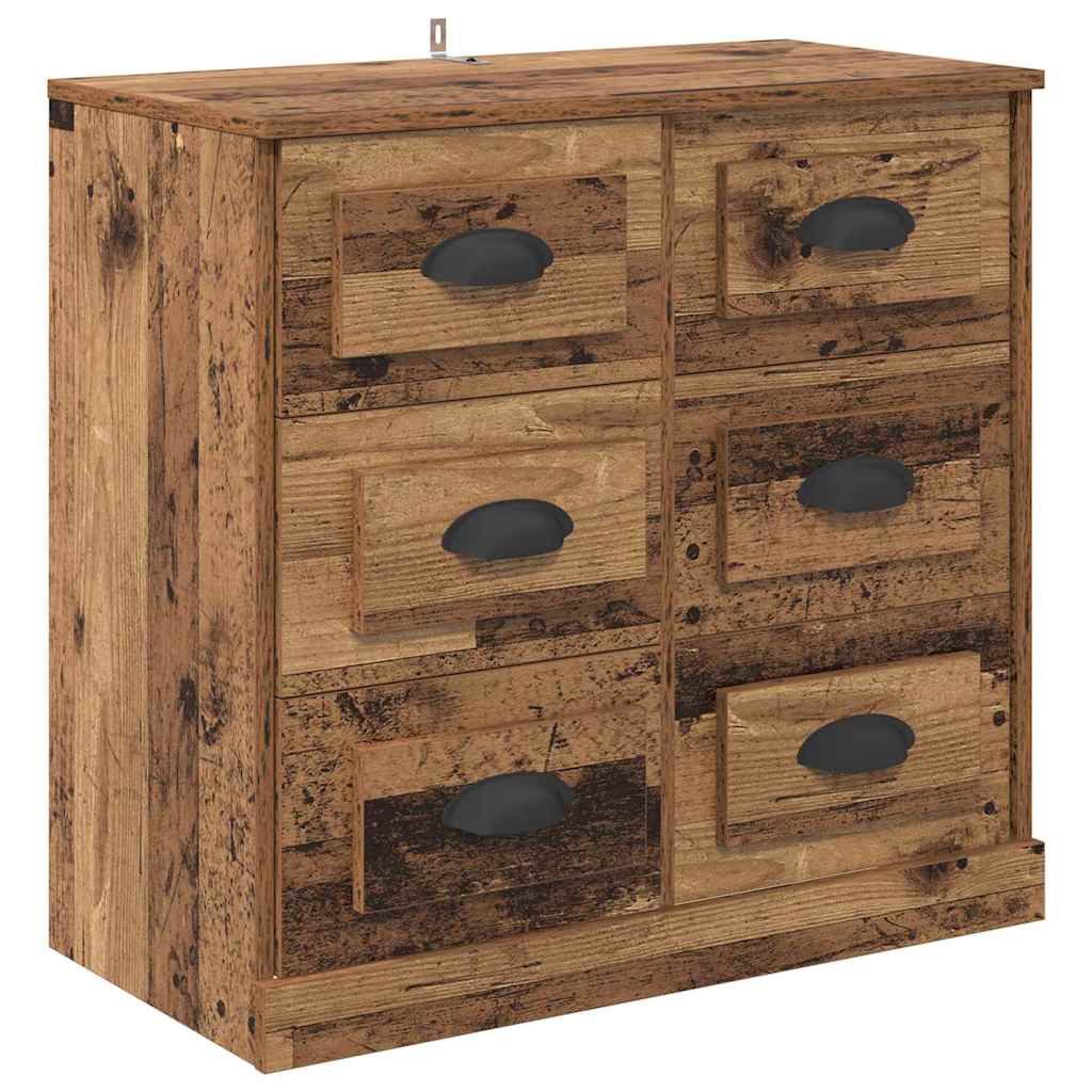Sideboards 2 pcs Old Wood 70 x 35.5 x 67.5 cm Engineered Wood