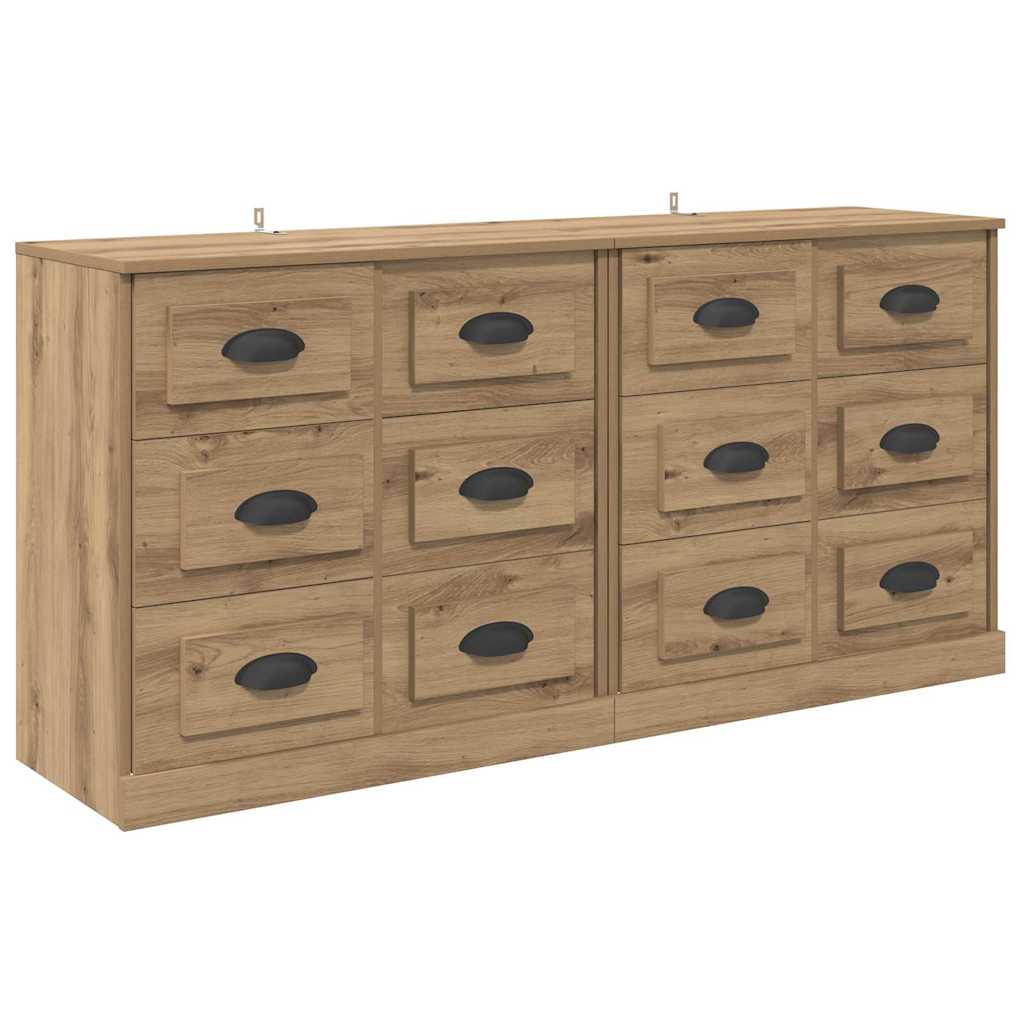 Sideboards 2 pcs Artisan Oak 70 x 35.5 x 67.5 cm