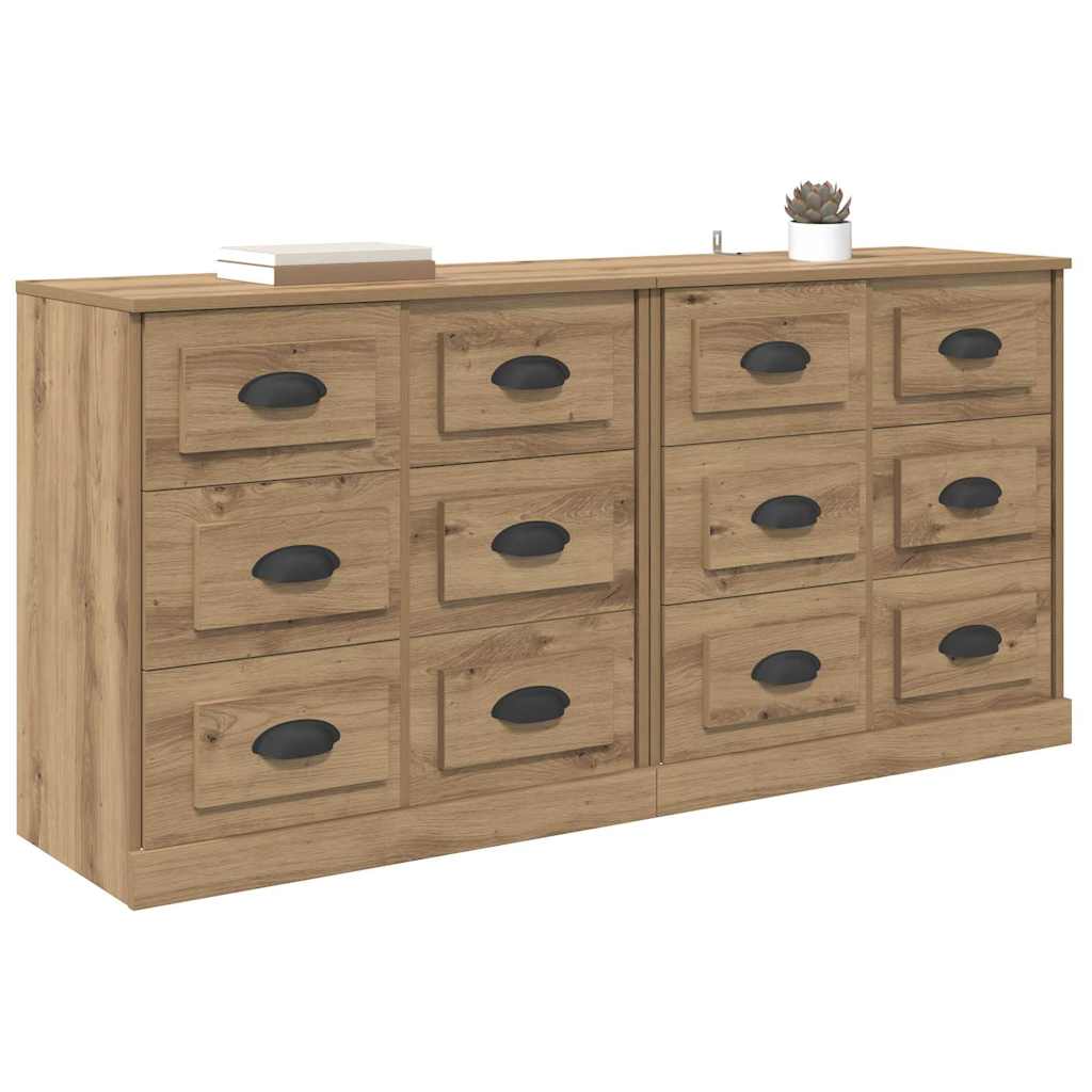 Sideboards 2 pcs Artisan Oak 70 x 35.5 x 67.5 cm