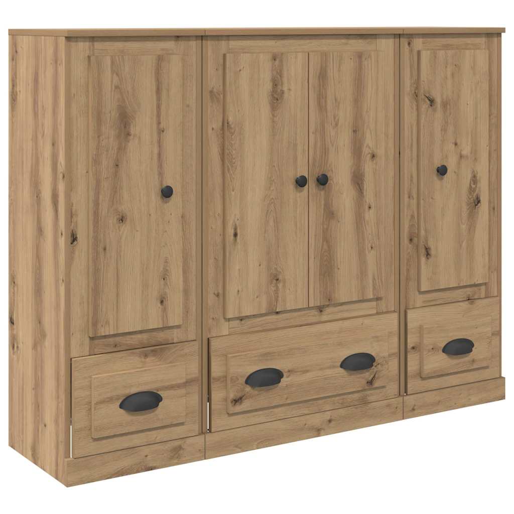 Highboard 3 pcs Artisan Oak 132 x 35.5 x 103.5 cm