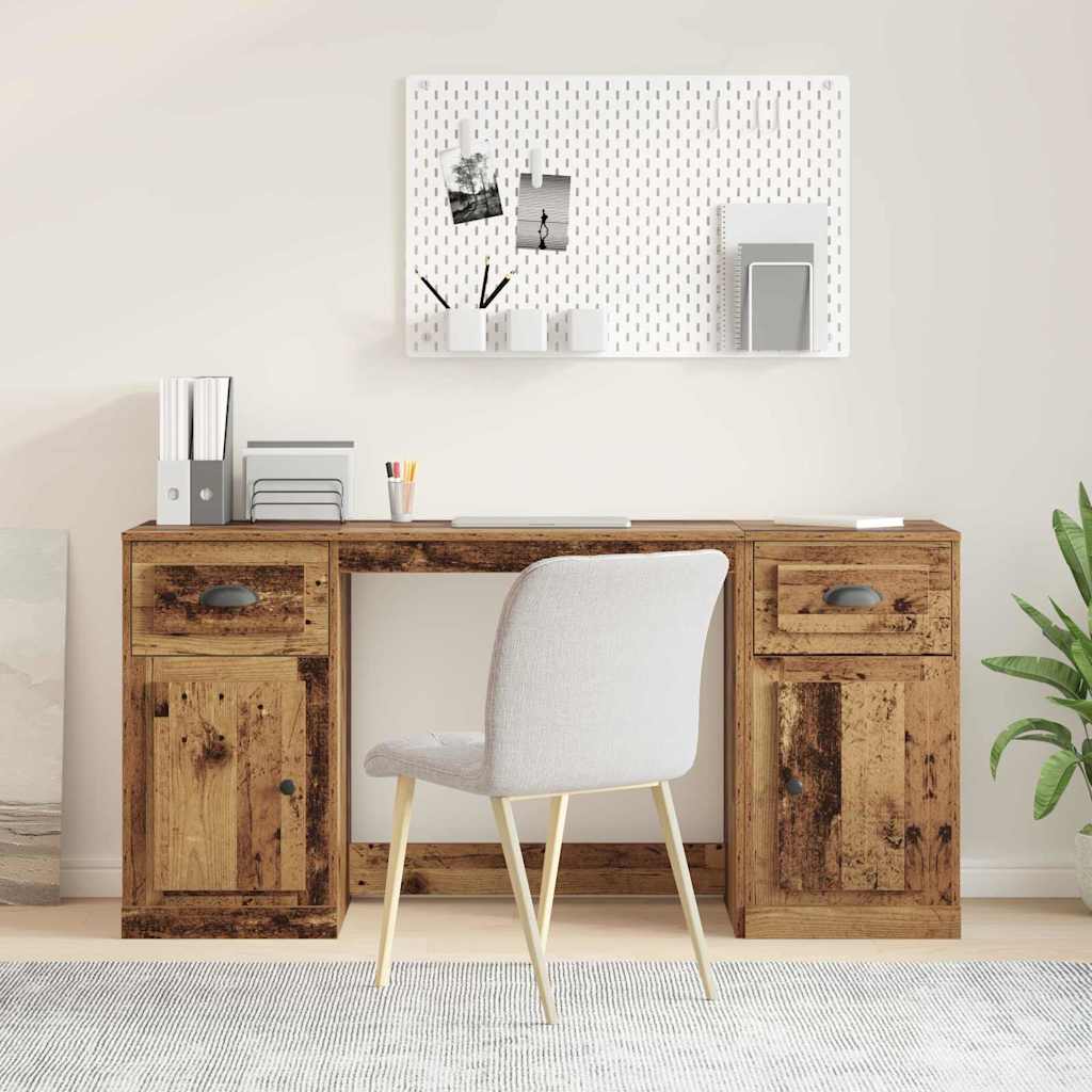 Desk with Cabinet Old Wood Engineered Wood 154.5 x 50 x 75 cm