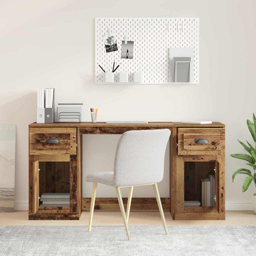 Desk with Cabinet Old Wood Engineered Wood 154.5 x 50 x 75 cm