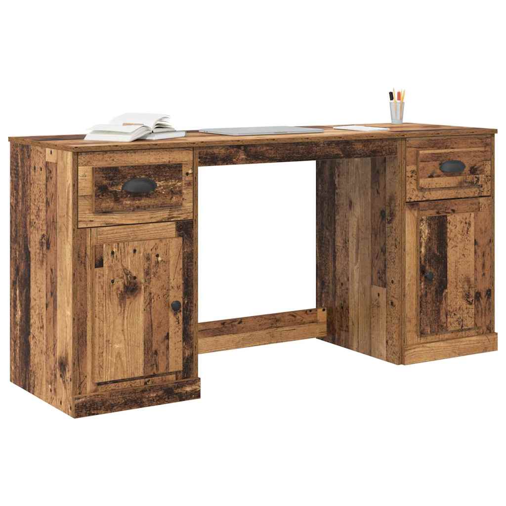 Desk with Cabinet Old Wood Engineered Wood 154.5 x 50 x 75 cm