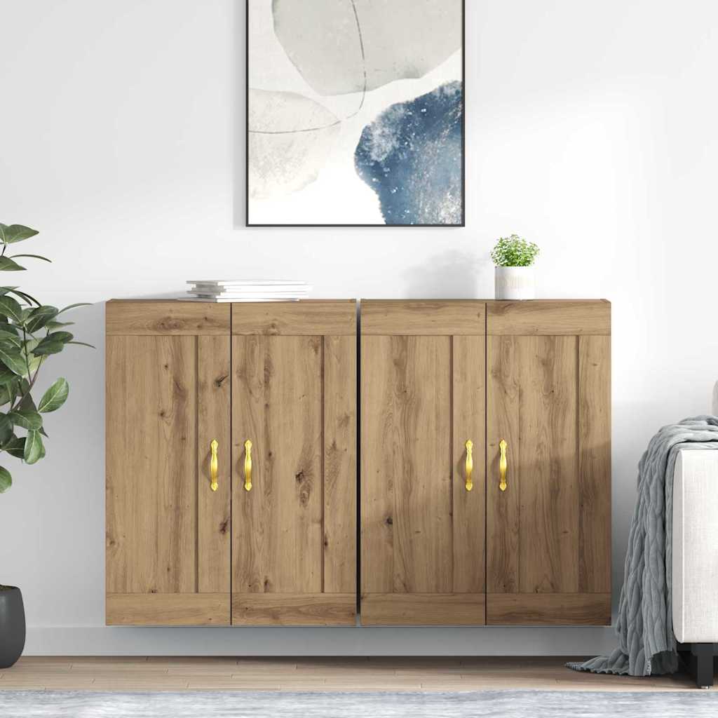 Wall-mounted Cabinet 2 pcs Artisan Oak 69.5 x 34 x 90 cm