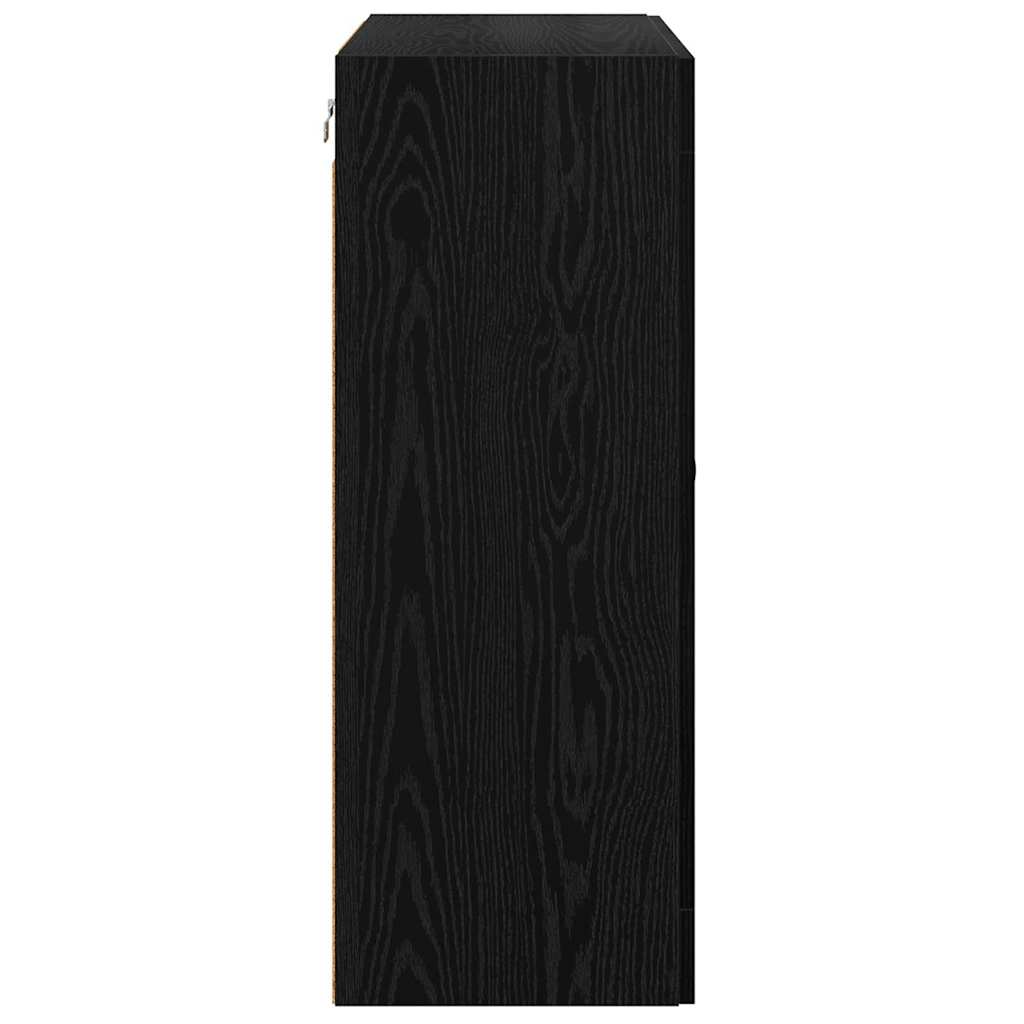 Wall-mounted Cabinet 2 pcs Black Oak 69.5 x 34 x 90 cm