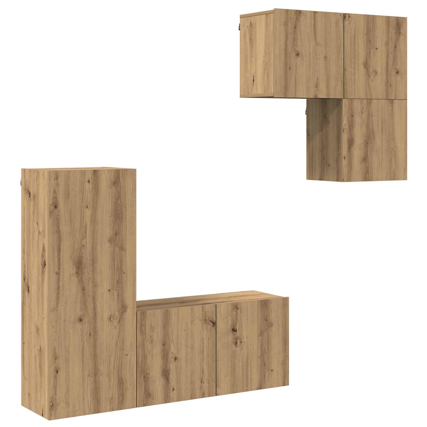TV Cabinet 4 pcs Artisan Oak Engineered Wood