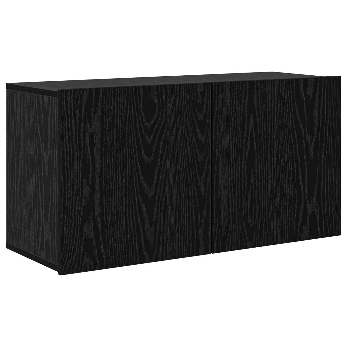 TV Wall Unit 5 pcs Black Oak Engineered Wood
