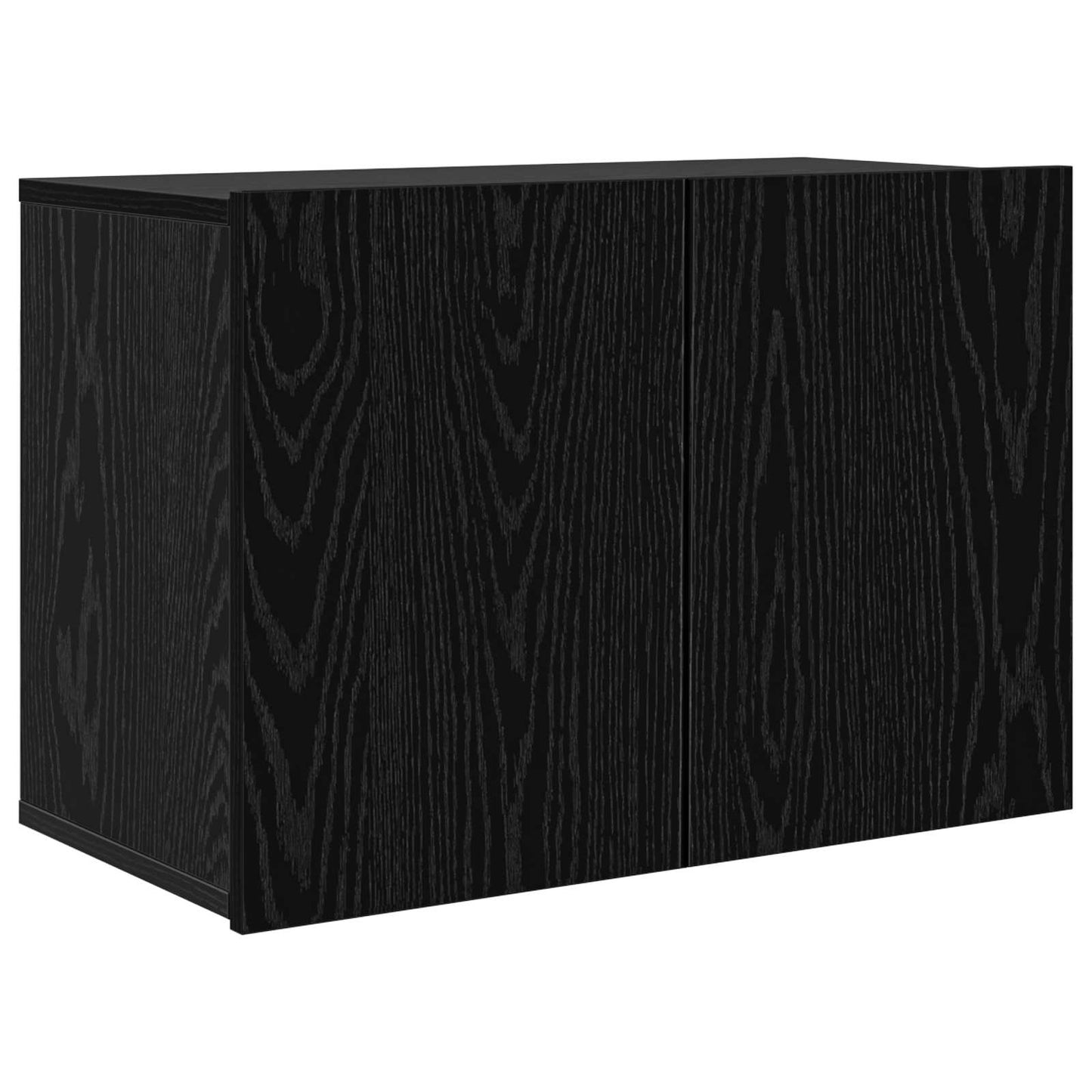 TV Wall Unit 5 pcs Black oak Engineered Wood