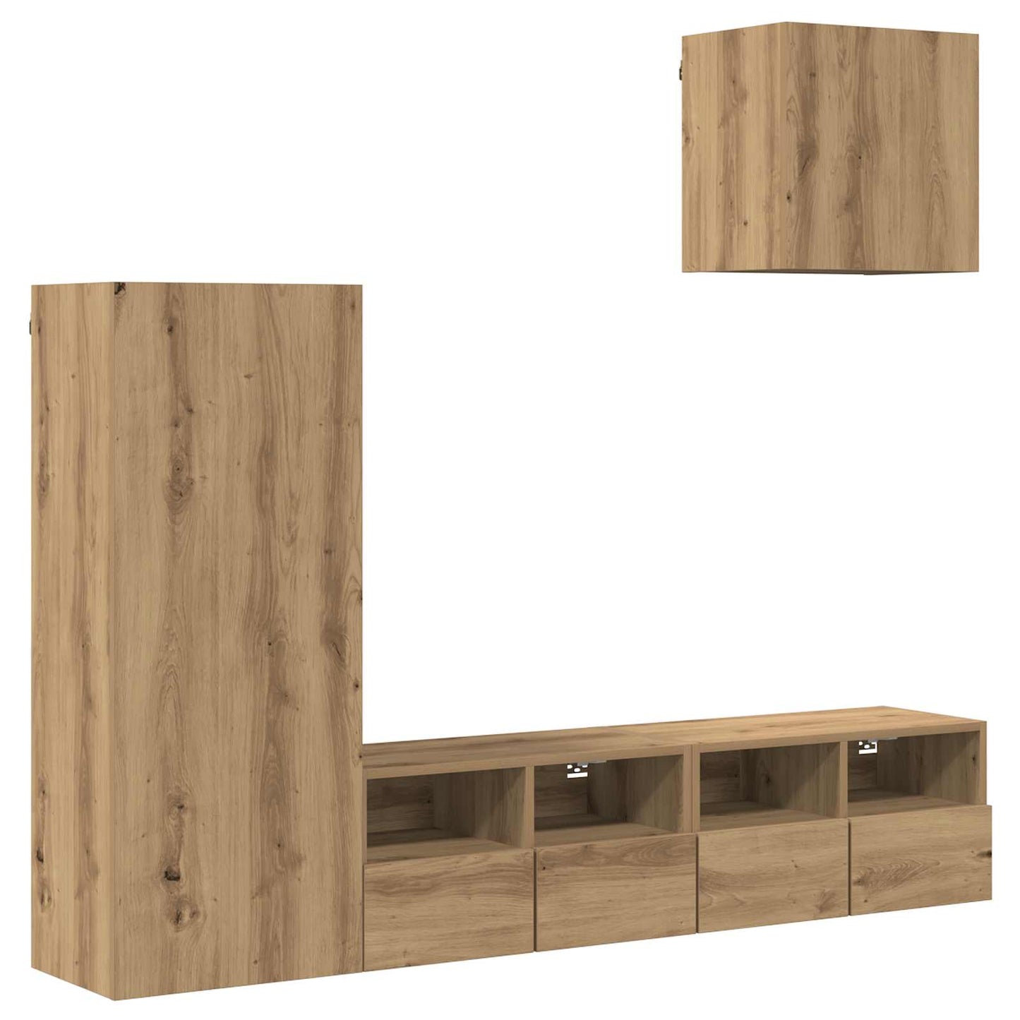 TV Wall Units 4 pcs Artisan Oak Engineered Wood